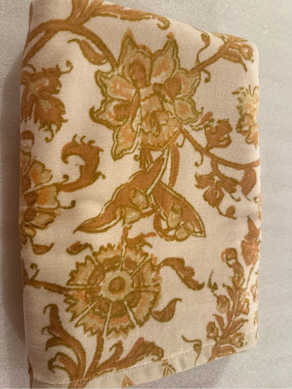 New Vintage Pottery Barn Antonia Kalamkari Bath Towel Set, Two, Warm, 26X55”